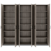 CHOICE Schrankwand | 6OH, 2400 x 2170 mm, Nordeiche grau