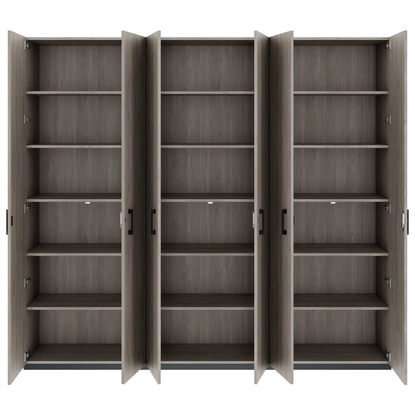 CHOICE Schrankwand | 6OH, 2400 x 2170 mm, Nordeiche grau