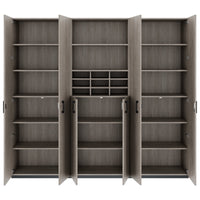 CHOICE Schrankwand | 6OH, 2400 x 2170 mm, Nordeiche grau