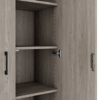 CHOICE Schrankwand | 6OH, 2400 x 2170 mm, Nordeiche grau