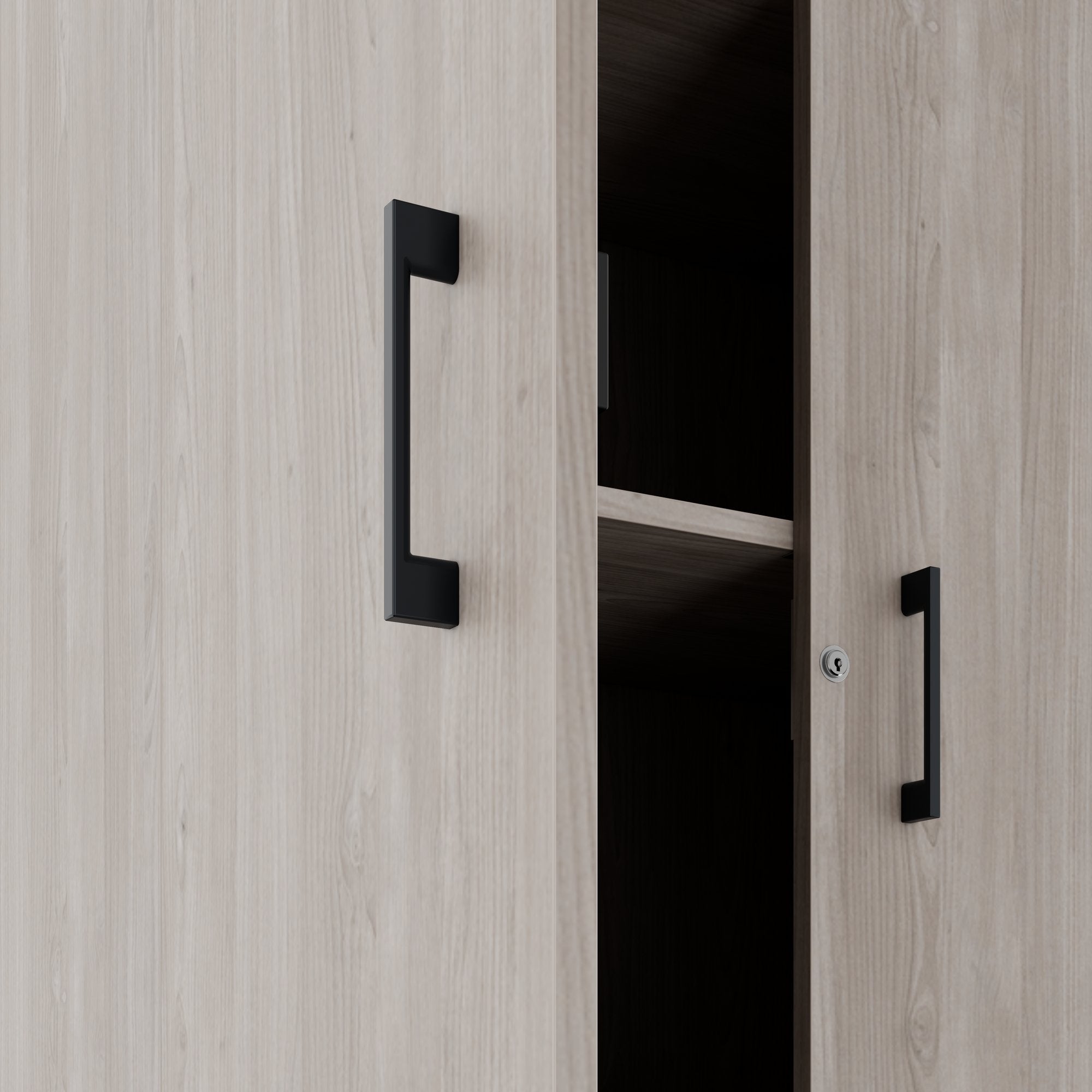 CHOICE Schrankwand | 6OH, 2400 x 2170 mm, Nordeiche grau