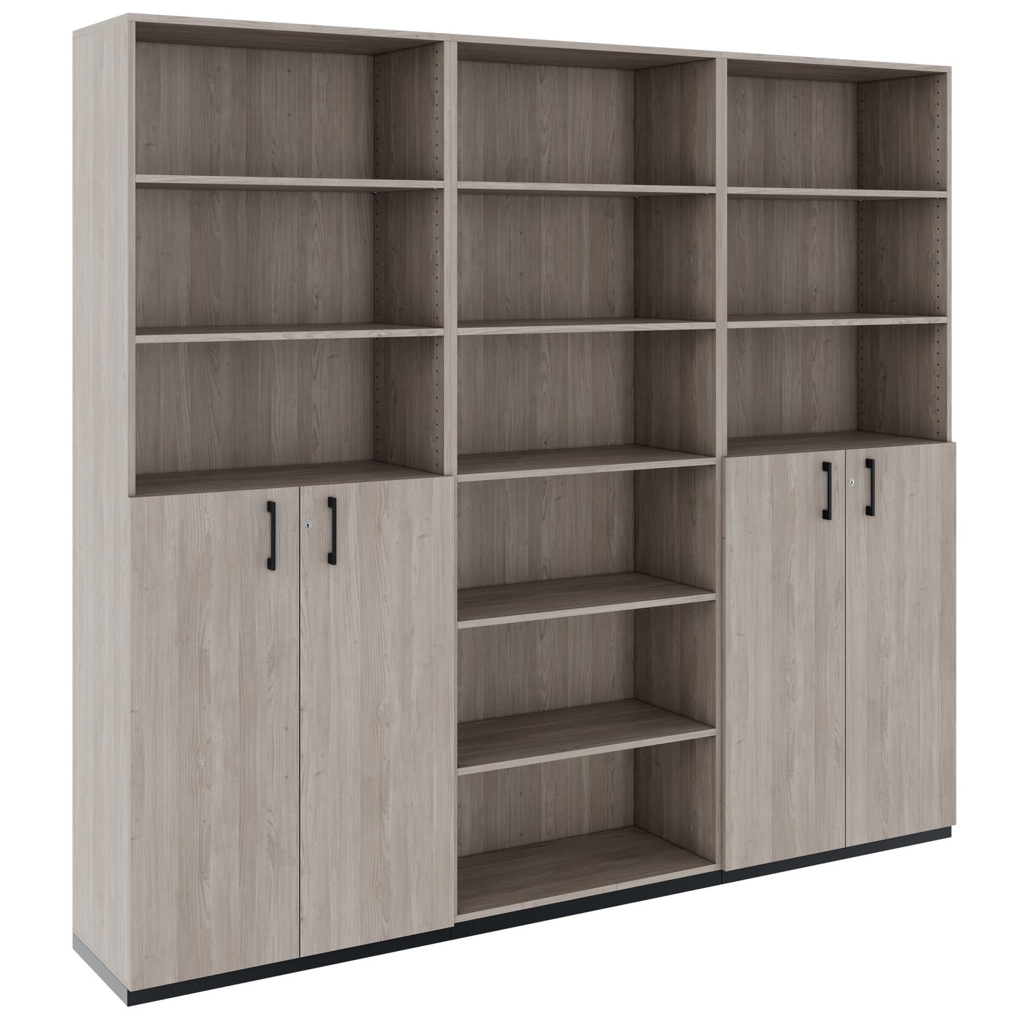 CHOICE Schrankwand | 6OH, 2400 x 2170 mm, Nordeiche grau