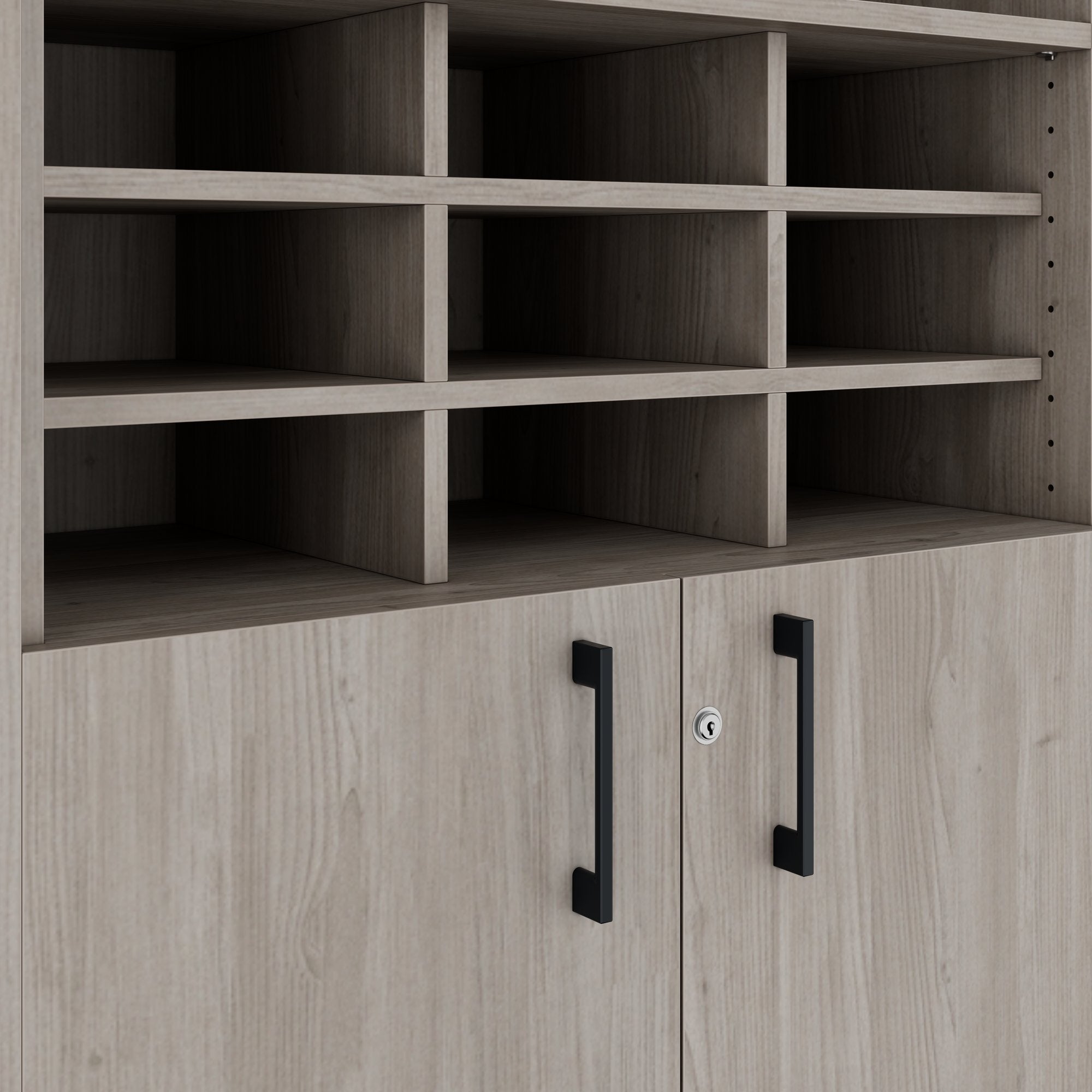 CHOICE Schrankwand | 6OH, 2400 x 2170 mm, Nordeiche grau