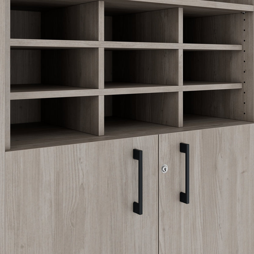 CHOICE Schrankwand | 6OH, 2400 x 2170 mm, Nordeiche grau