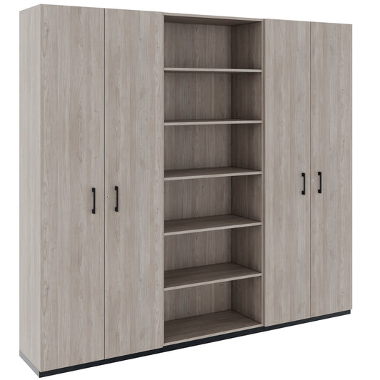 CHOICE Schrankwand | 6OH, 2400 x 2170 mm, Nordeiche grau