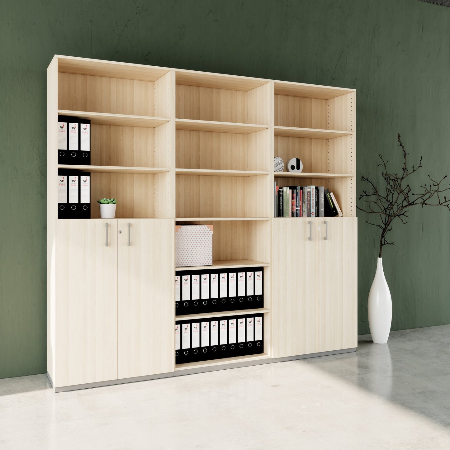 CHOICE Schrankwand | 6OH, 2400 x 2170 mm, Sandesche