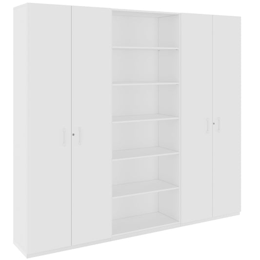 CHOICE Schrankwand | 6OH, 2400 x 2170 mm, Weiß