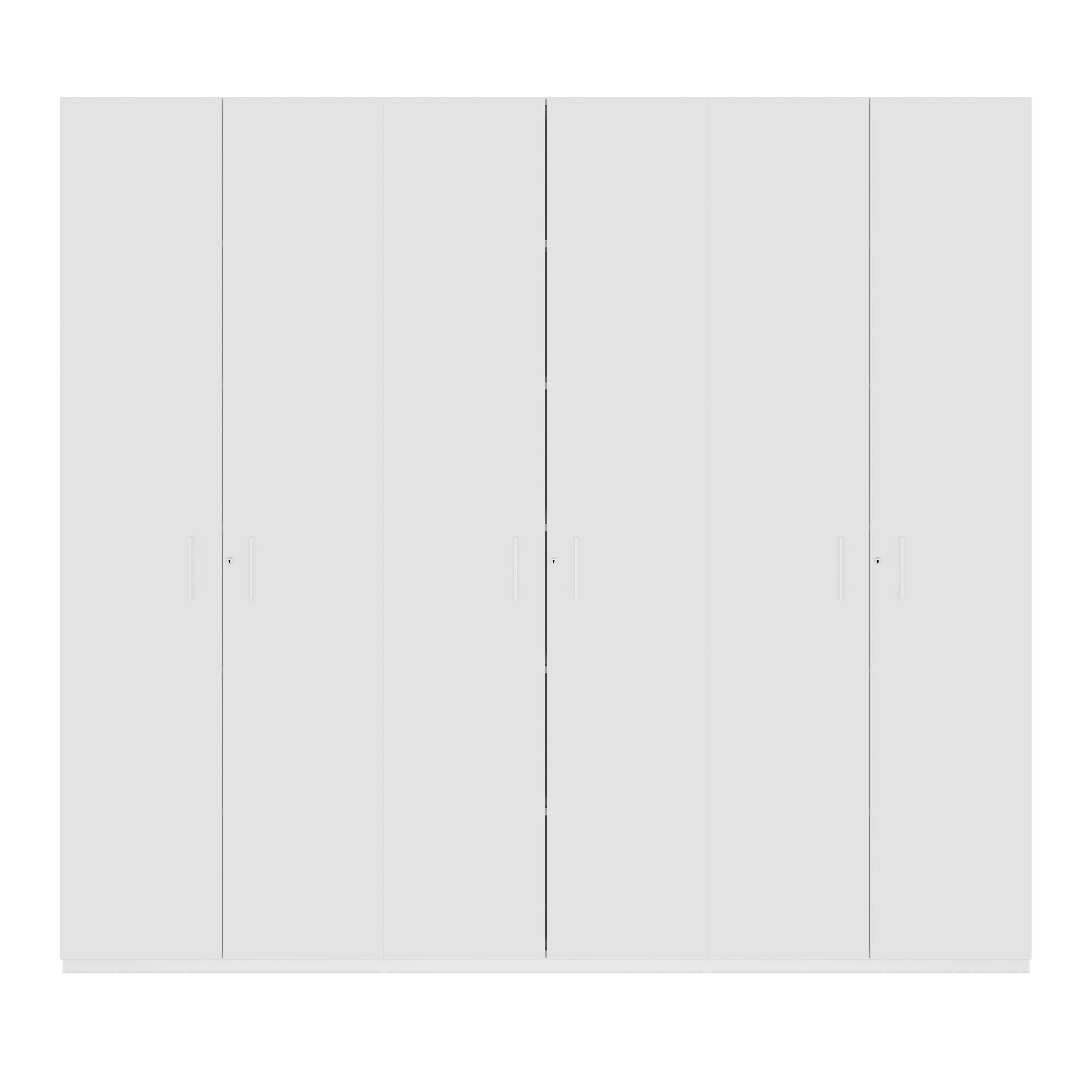 CHOICE Schrankwand | 6OH, 2400 x 2170 mm, Weiß