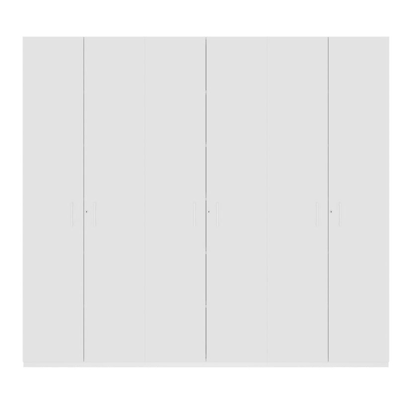 CHOICE Schrankwand | 6OH, 2400 x 2170 mm, Weiß