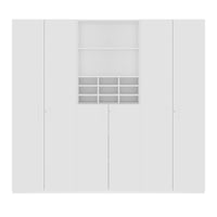 CHOICE Schrankwand | 6OH, 2400 x 2170 mm, Weiß