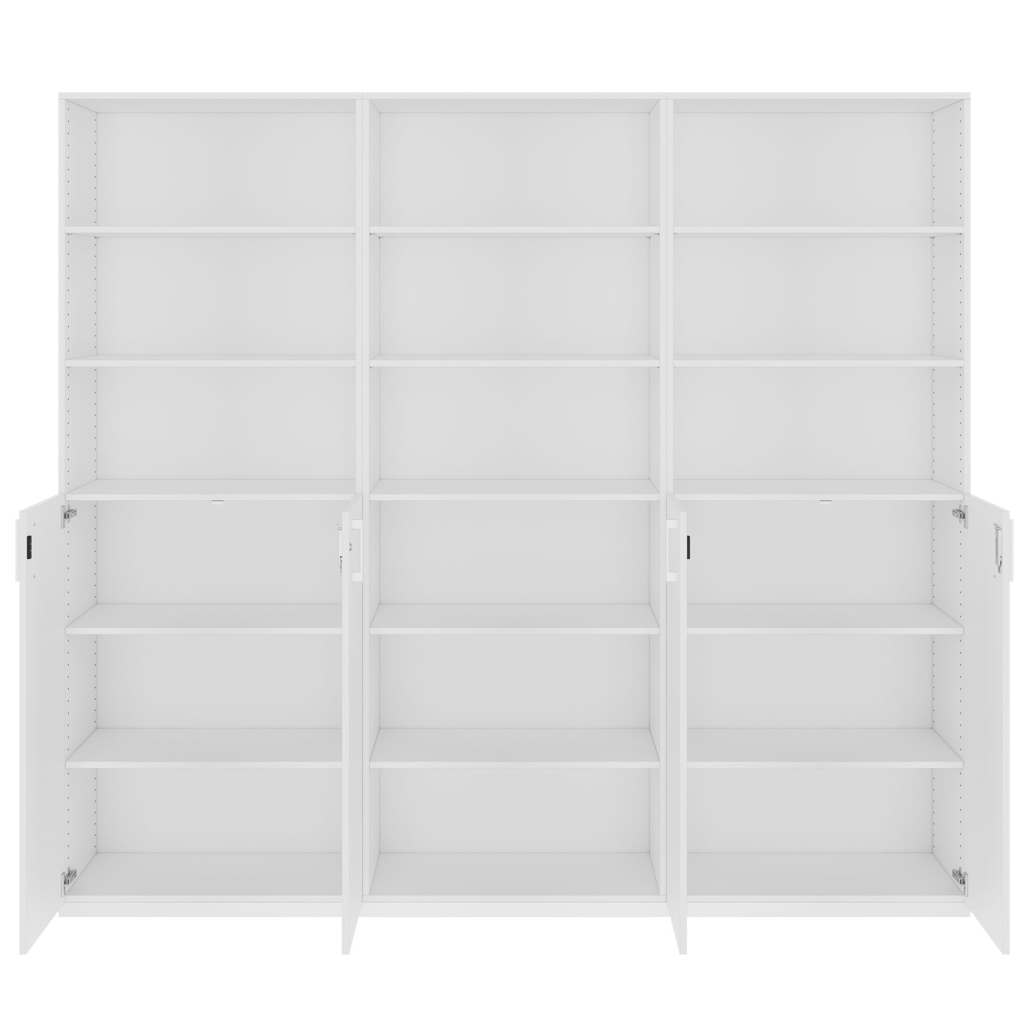 CHOICE Schrankwand | 6OH, 2400 x 2170 mm, Weiß