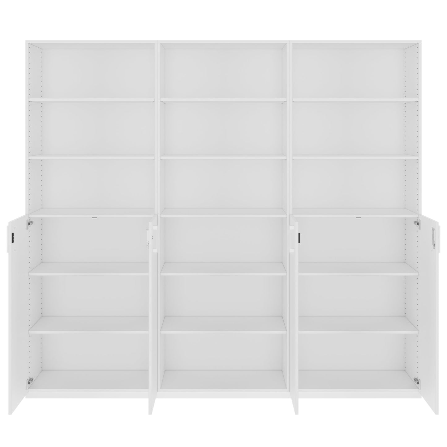 CHOICE Schrankwand | 6OH, 2400 x 2170 mm, Weiß