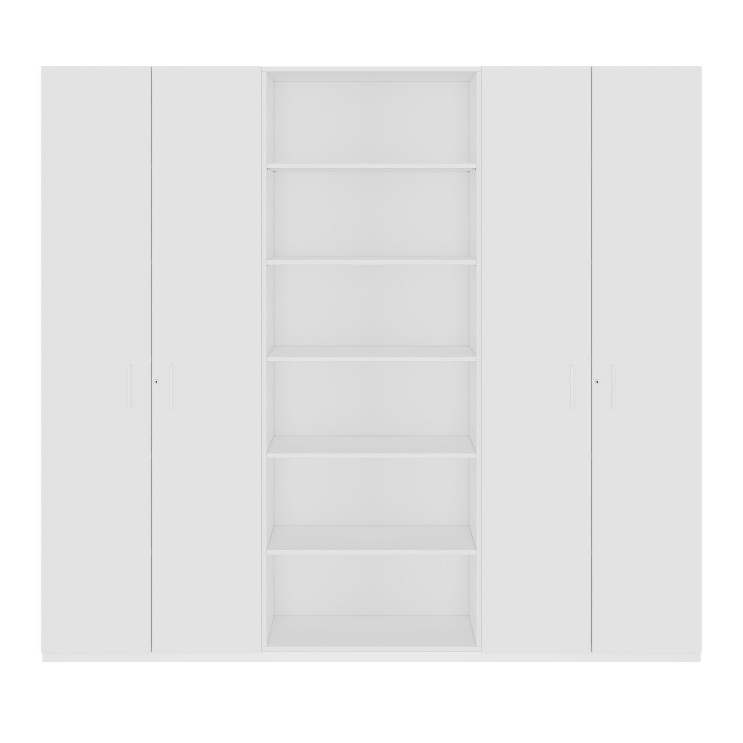 CHOICE Schrankwand | 6OH, 2400 x 2170 mm, Weiß