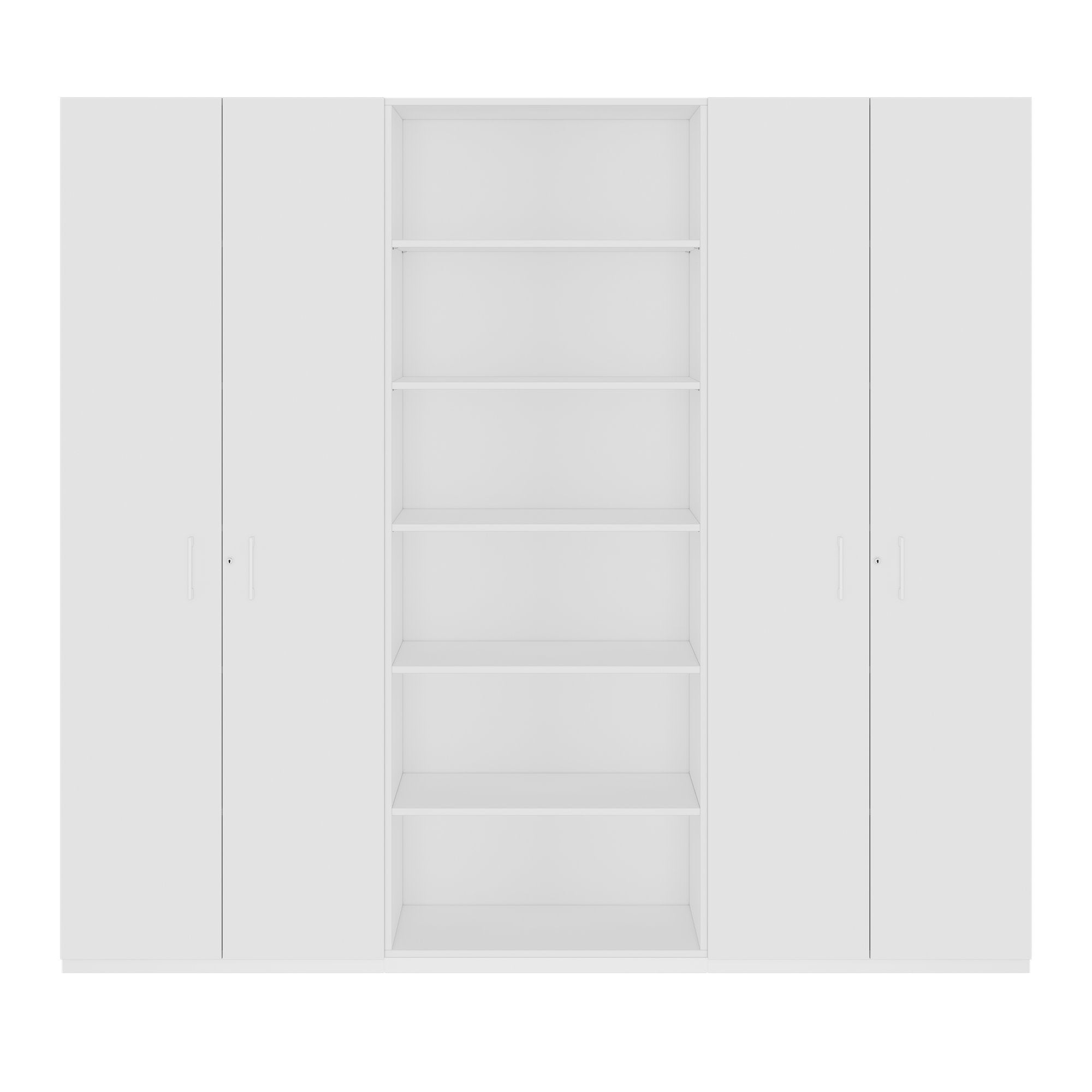 CHOICE Schrankwand | 6OH, 2400 x 2170 mm, Weiß