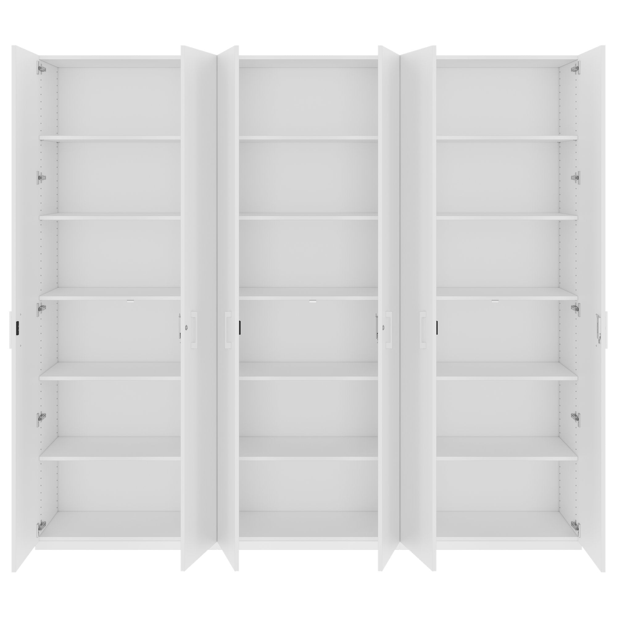 CHOICE Schrankwand | 6OH, 2400 x 2170 mm, Weiß