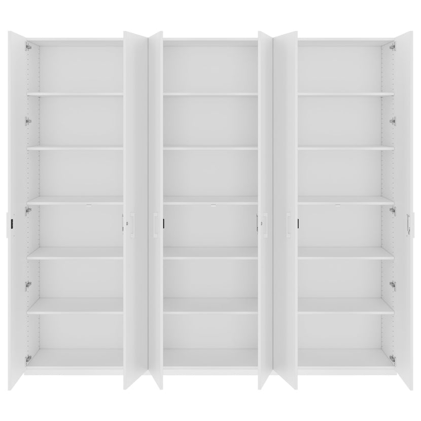 CHOICE Schrankwand | 6OH, 2400 x 2170 mm, Weiß