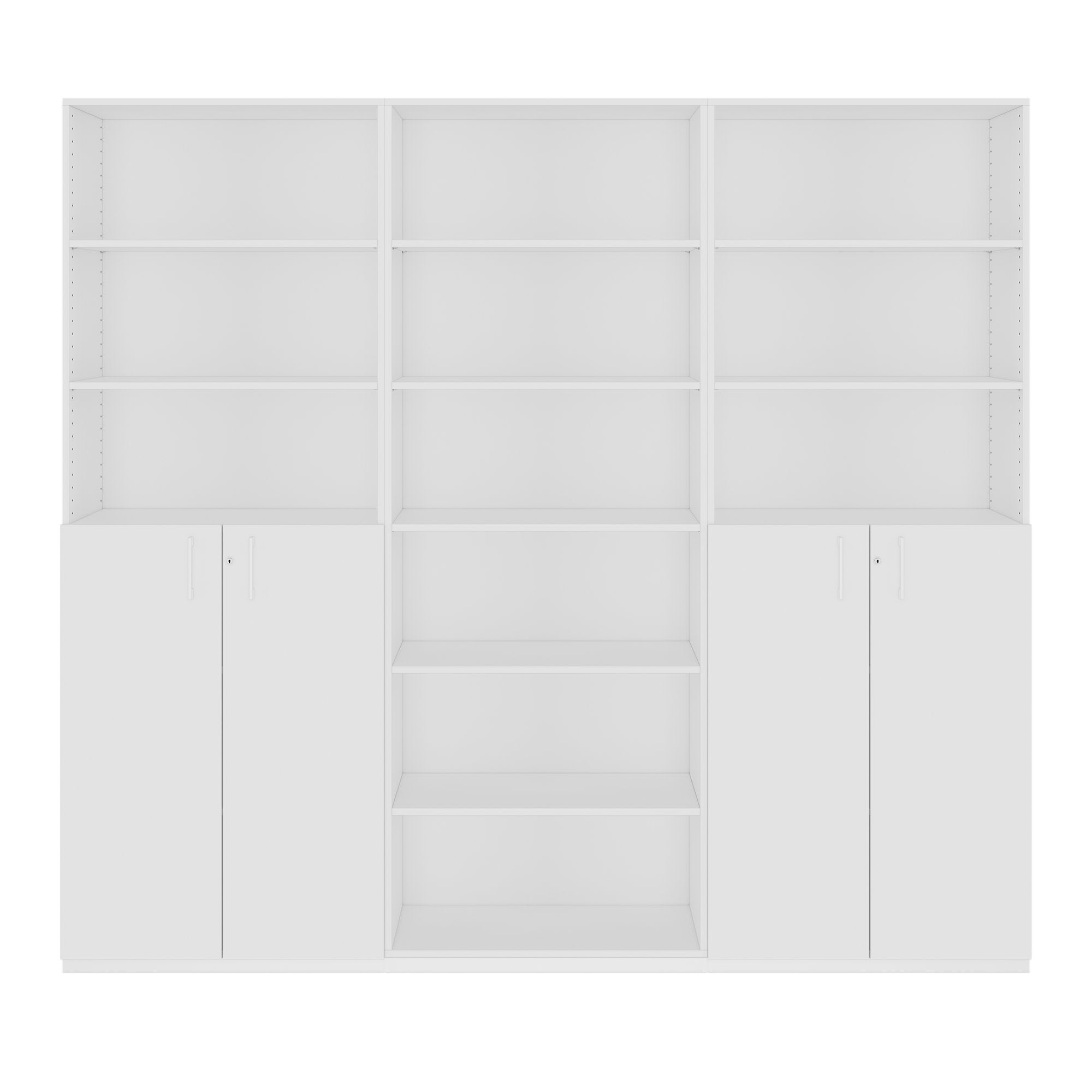 CHOICE Schrankwand | 6OH, 2400 x 2170 mm, Weiß