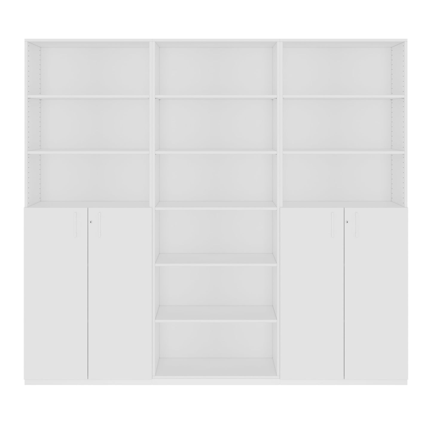 CHOICE Schrankwand | 6OH, 2400 x 2170 mm, Weiß