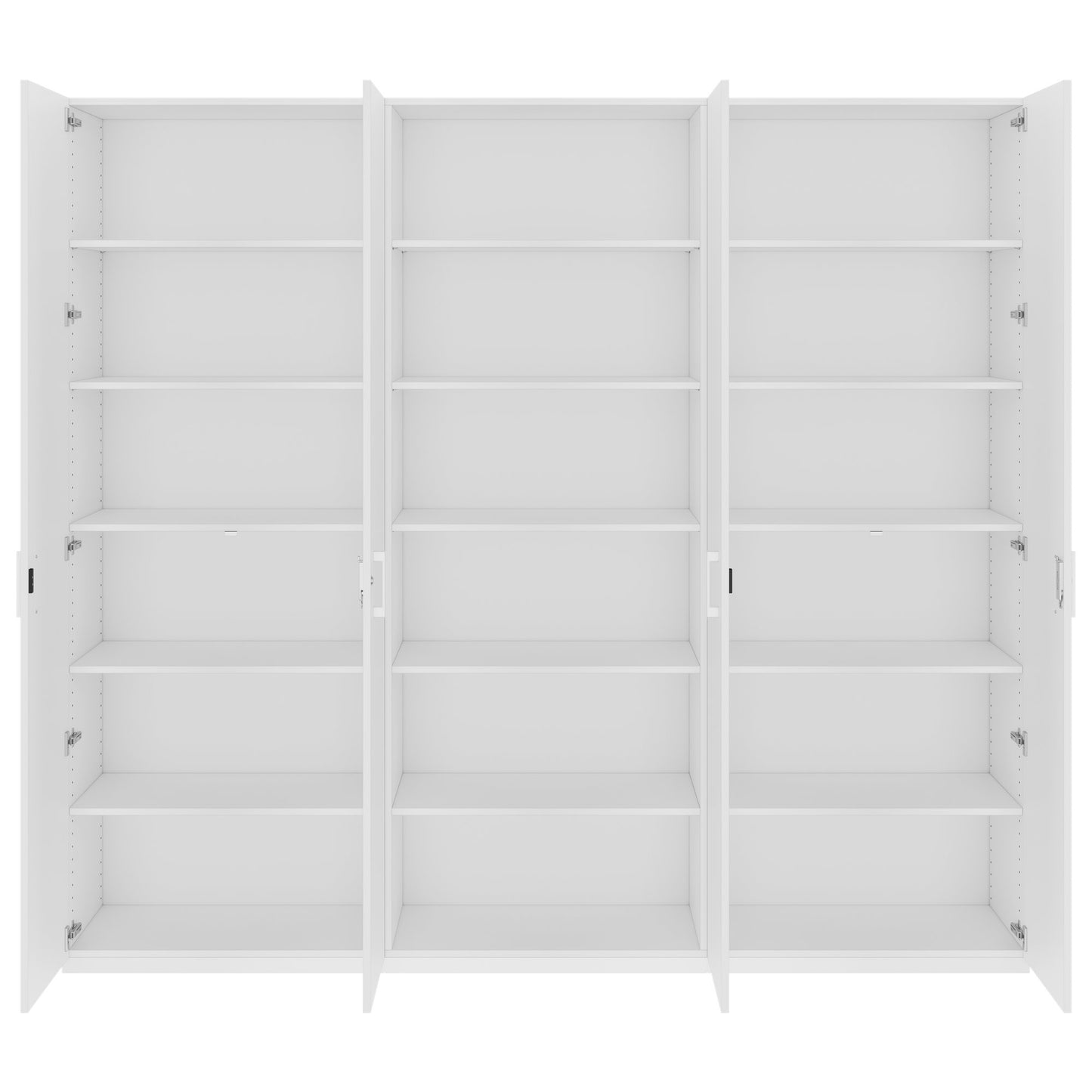 CHOICE Schrankwand | 6OH, 2400 x 2170 mm, Weiß