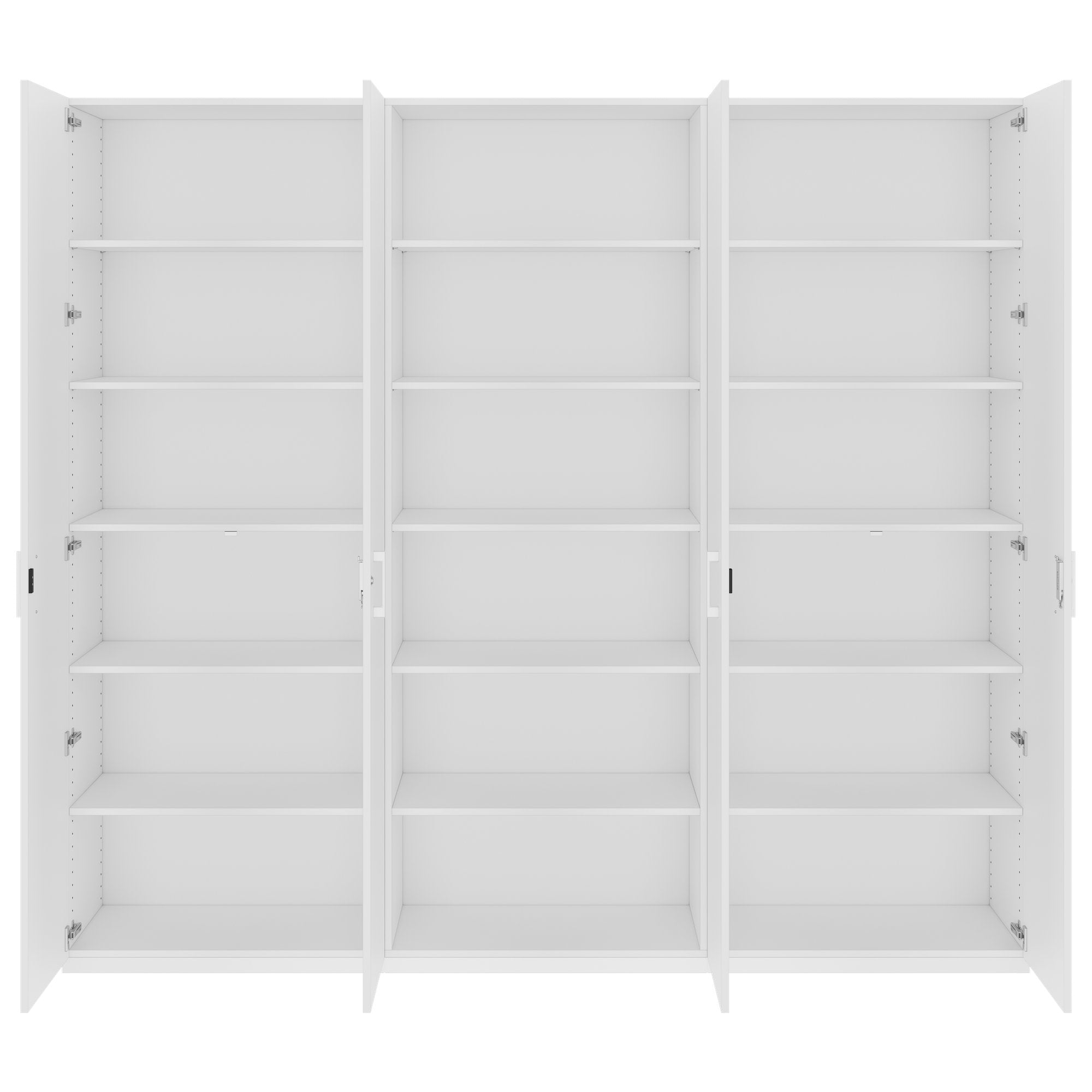 CHOICE Schrankwand | 6OH, 2400 x 2170 mm, Weiß