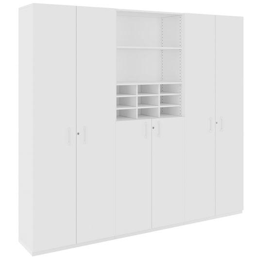 CHOICE Schrankwand | 6OH, 2400 x 2170 mm, Weiß