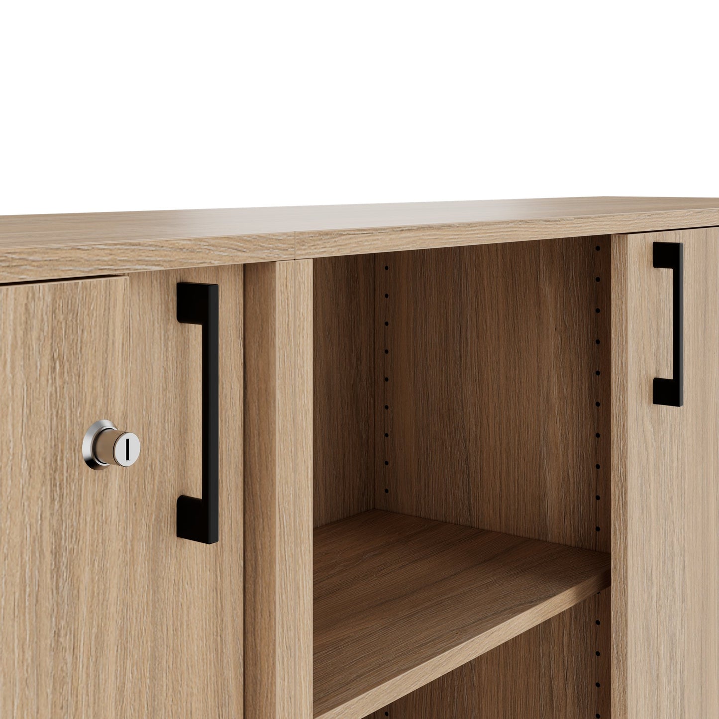 CHOICE Schrankwand | 6OH, 2800 x 2170 mm, Bernsteineiche