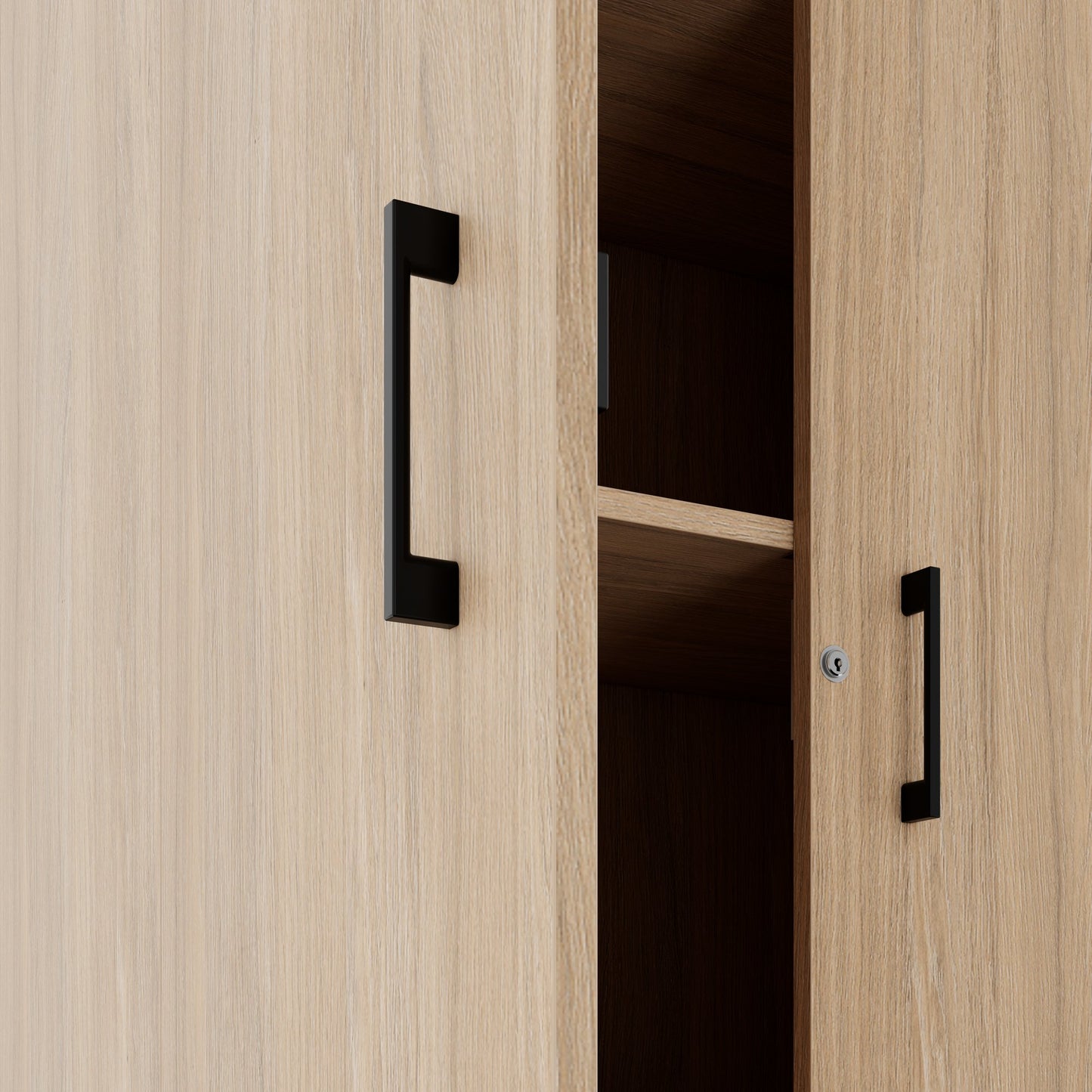 CHOICE Schrankwand | 6OH, 2800 x 2170 mm, Bernsteineiche