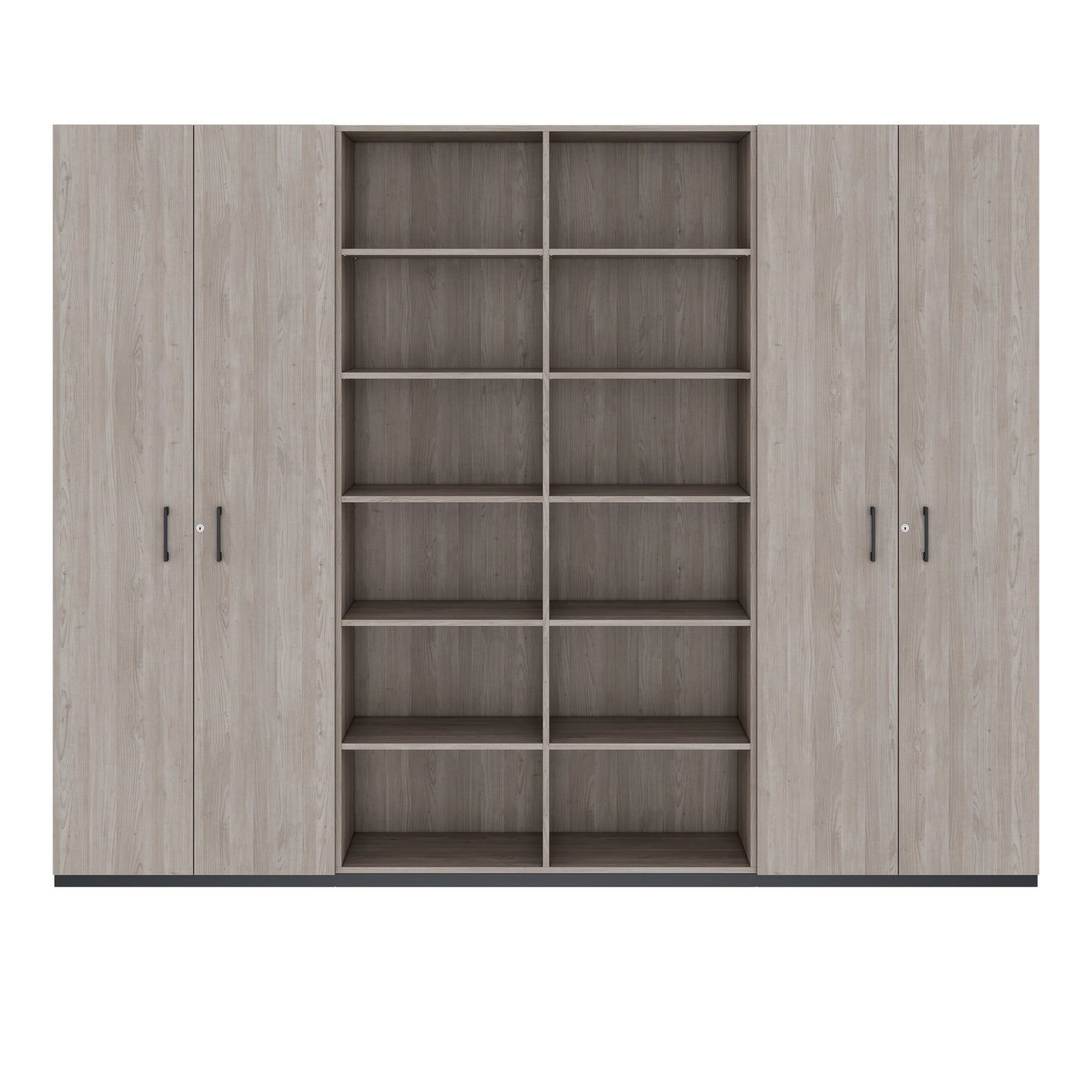 CHOICE Schrankwand | 6OH, 2800 x 2170 mm, Nordeiche grau