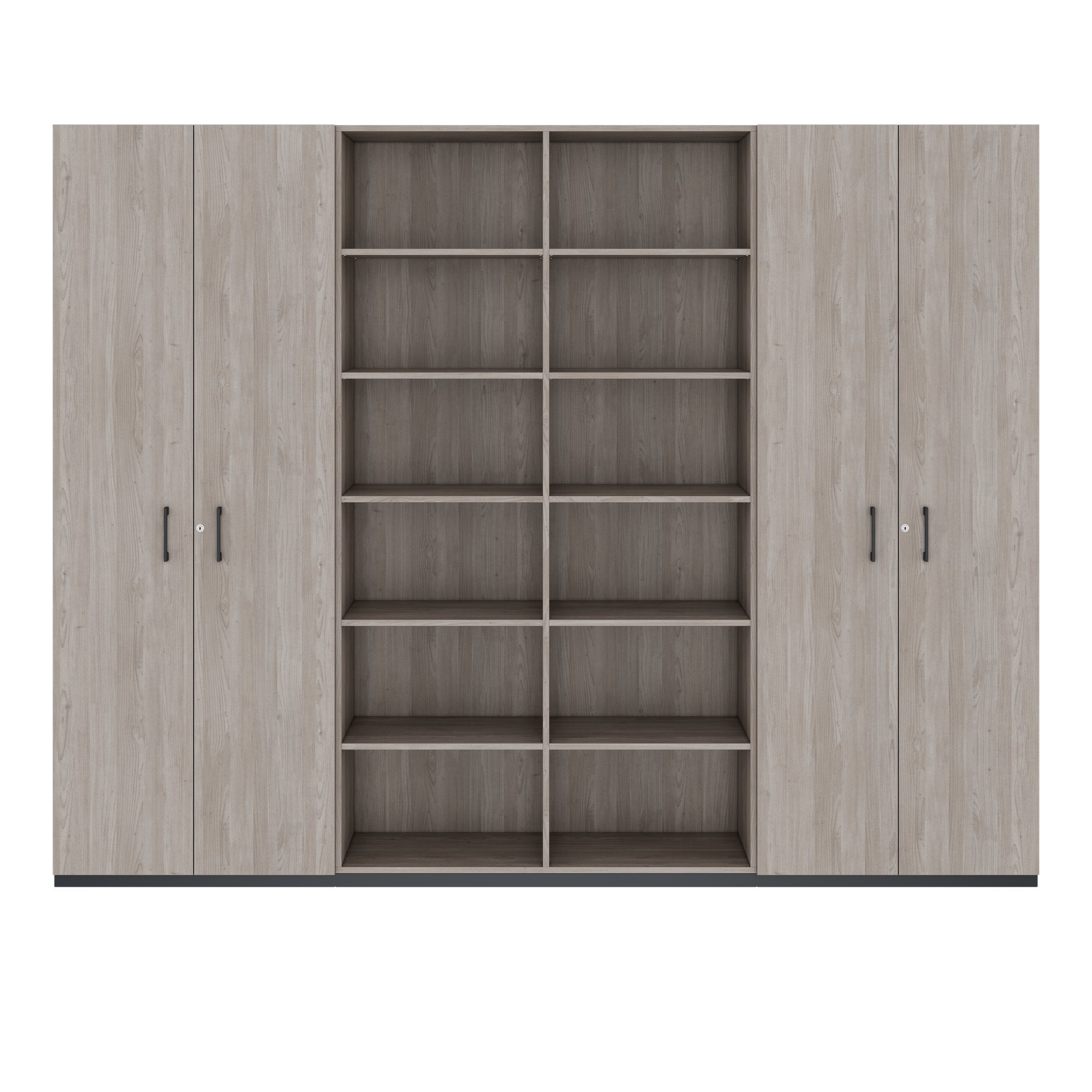 CHOICE Schrankwand | 6OH, 2800 x 2170 mm, Nordeiche grau