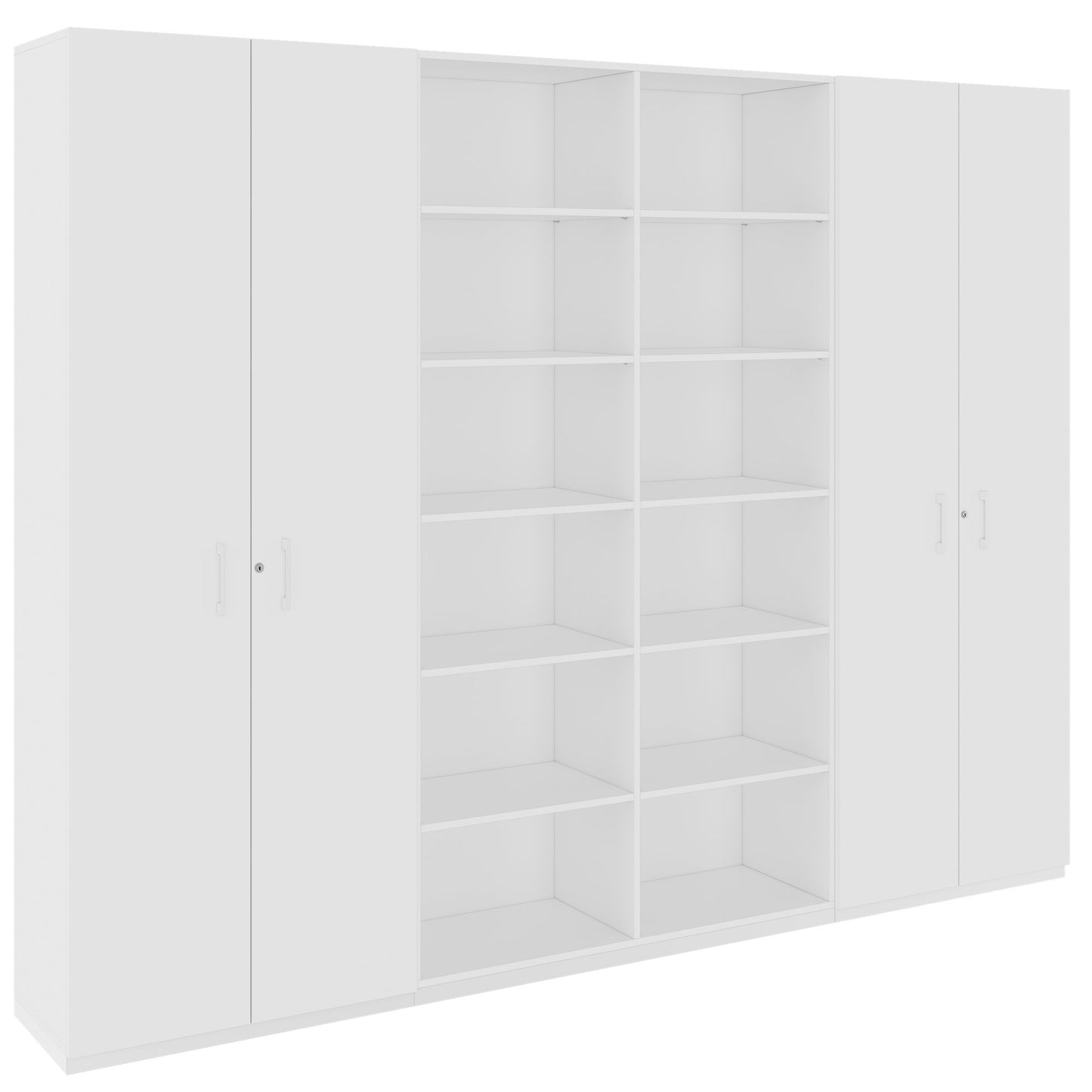 CHOICE Schrankwand | 6OH, 2800 x 2170 mm, Weiss