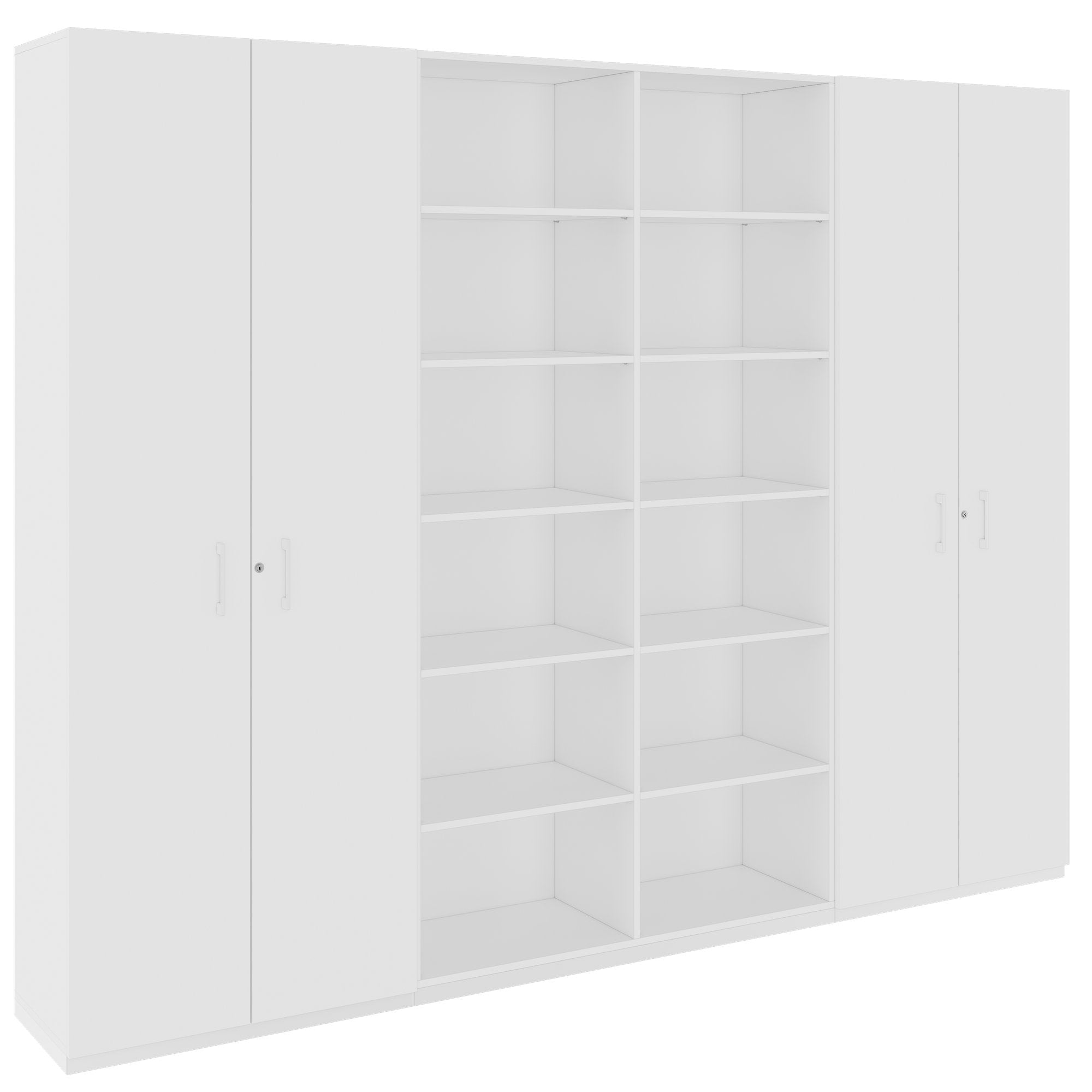 CHOICE Schrankwand | 6OH, 2800 x 2170 mm, Weiss