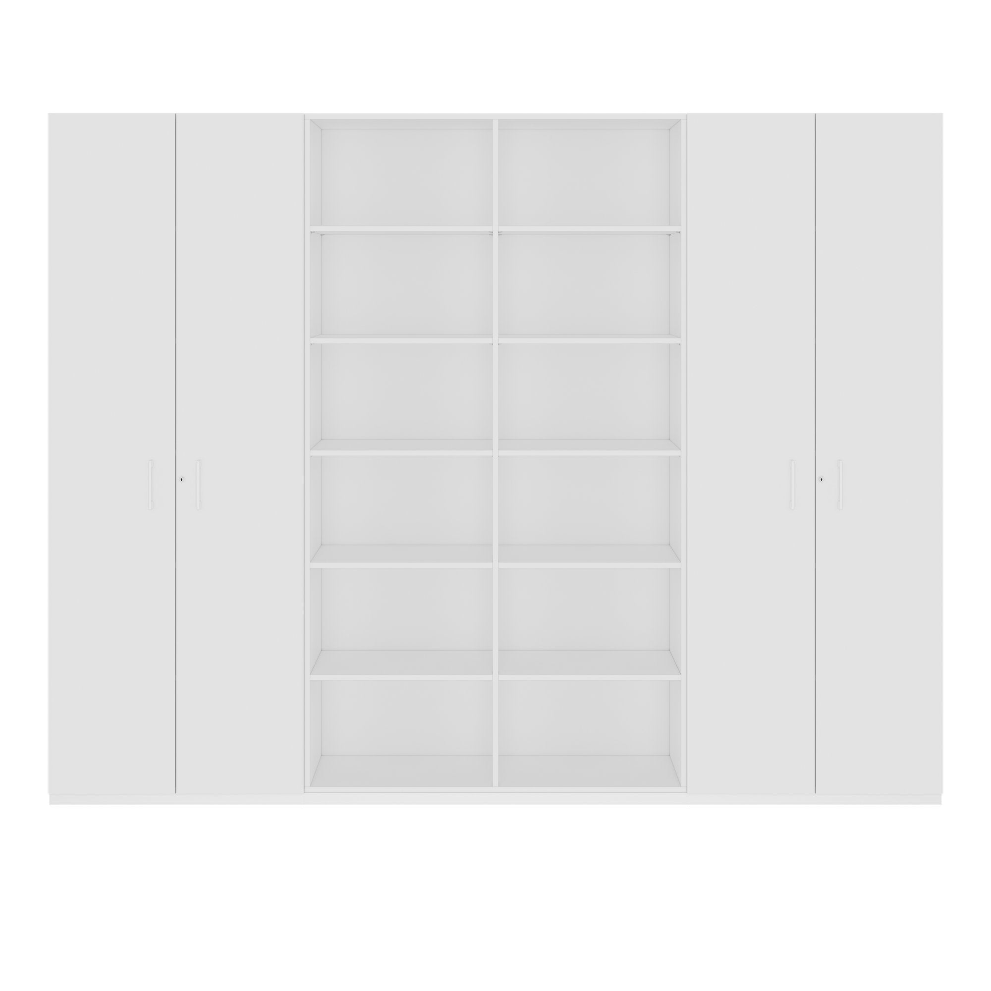 CHOICE Schrankwand | 6OH, 2800 x 2170 mm, Weiss