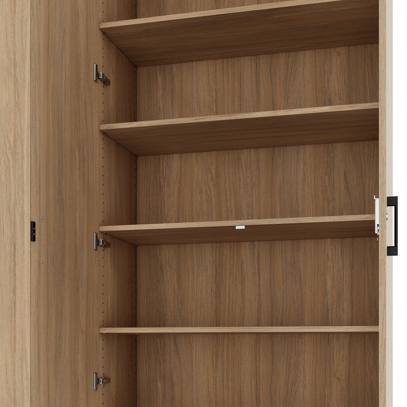 CHOICE Schrankwand | 6OH, 3000 x 2170 mm, Bernsteineiche