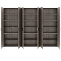 CHOICE Schrankwand | 6OH, 3000 x 2170 mm, Nordeiche grau