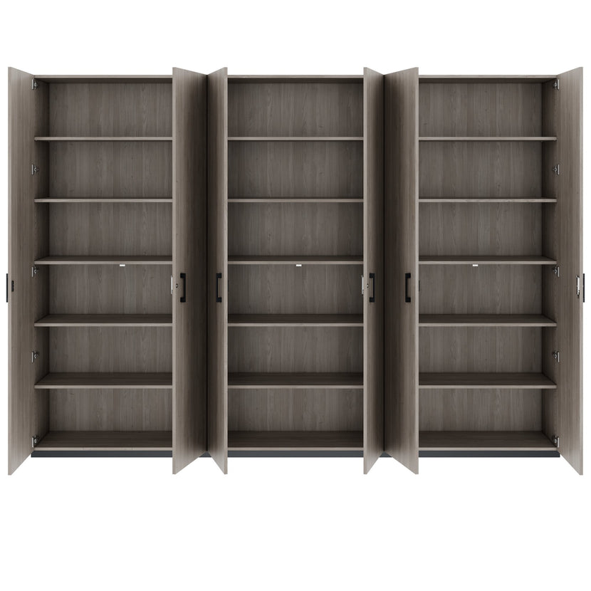 CHOICE Schrankwand | 6OH, 3000 x 2170 mm, Nordeiche grau