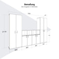 CHOICE Armadi componibili | 6OH, 3200 x 2170 mm, grigio cubanite  - 11 Thumbnail Image