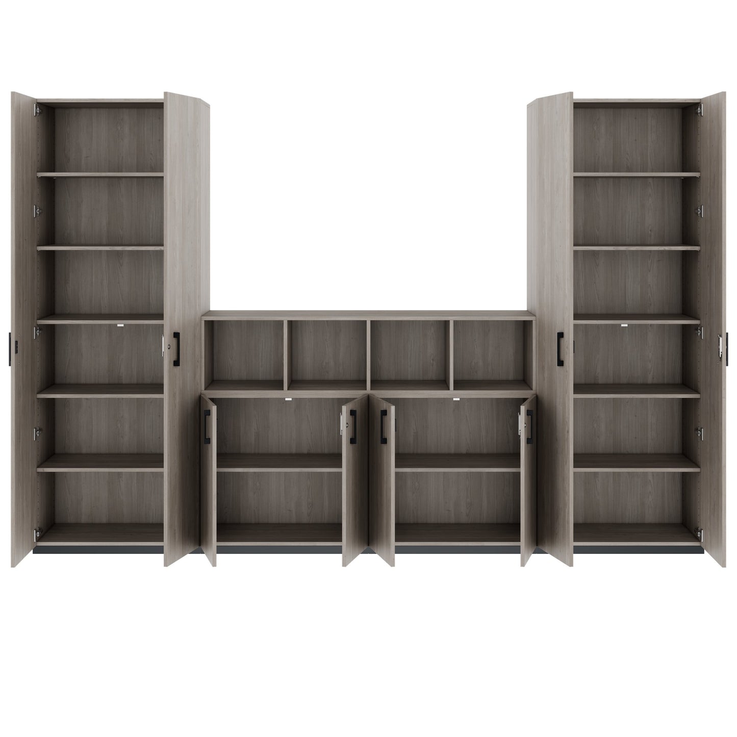 CHOICE Schrankwand | 6OH, 3200 x 2170 mm, Nordeiche grau