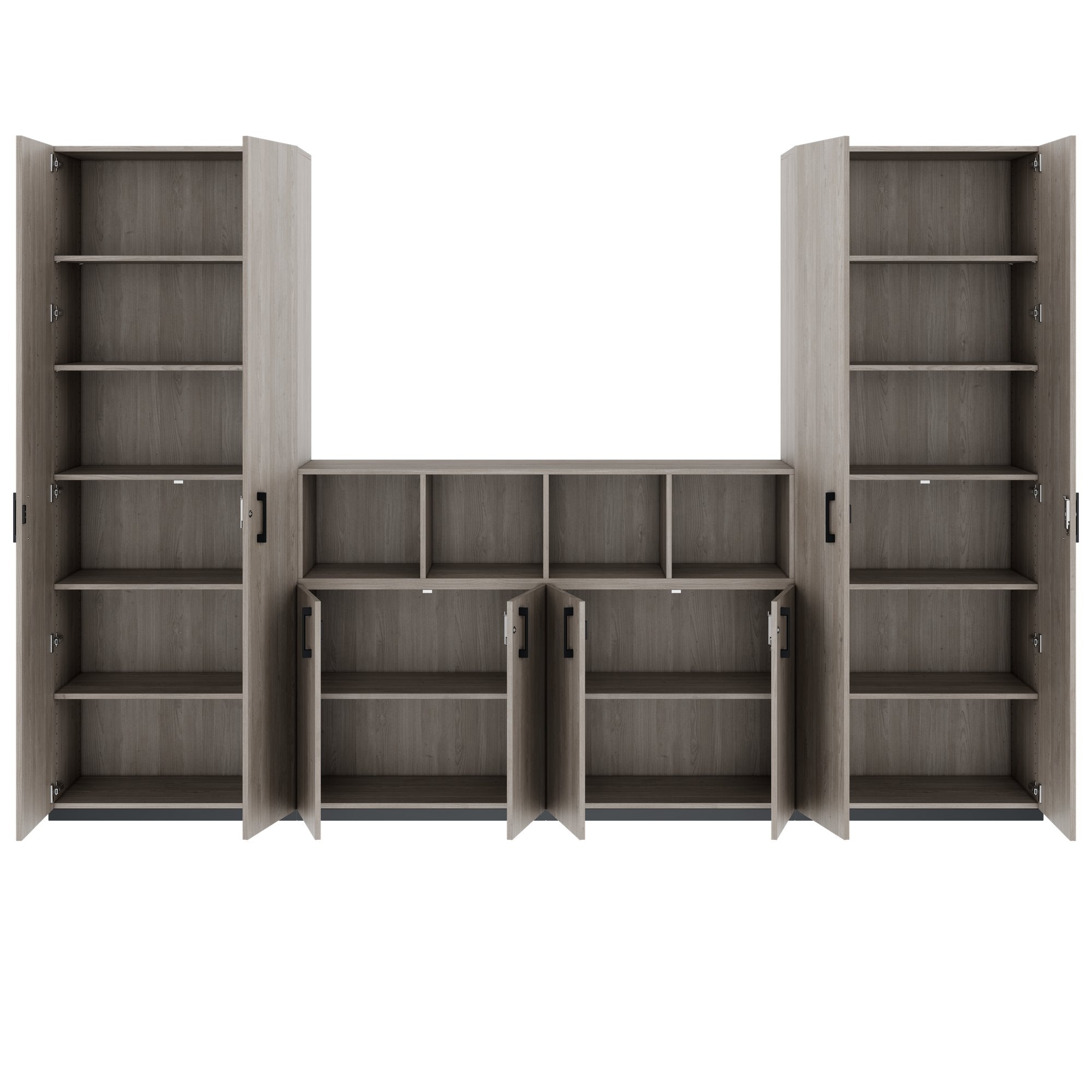 CHOICE Schrankwand | 6OH, 3200 x 2170 mm, Nordeiche grau