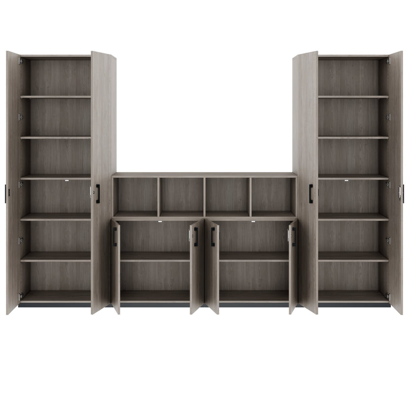 CHOICE Schrankwand | 6OH, 3200 x 2170 mm, Nordeiche grau