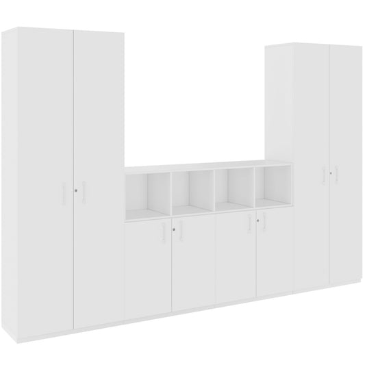 CHOICE Schrankwand | 6OH, 3200 x 2170 mm, Weiss