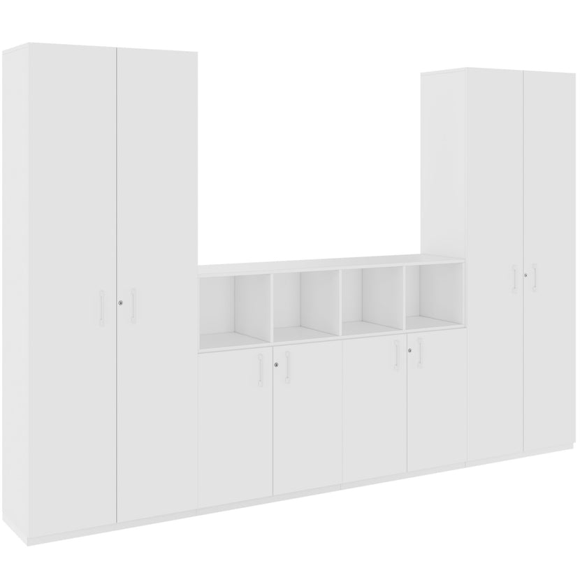 CHOICE Schrankwand | 6OH, 3200 x 2170 mm, Weiss