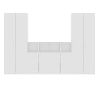 CHOICE Schrankwand | 6OH, 3200 x 2170 mm, Weiss