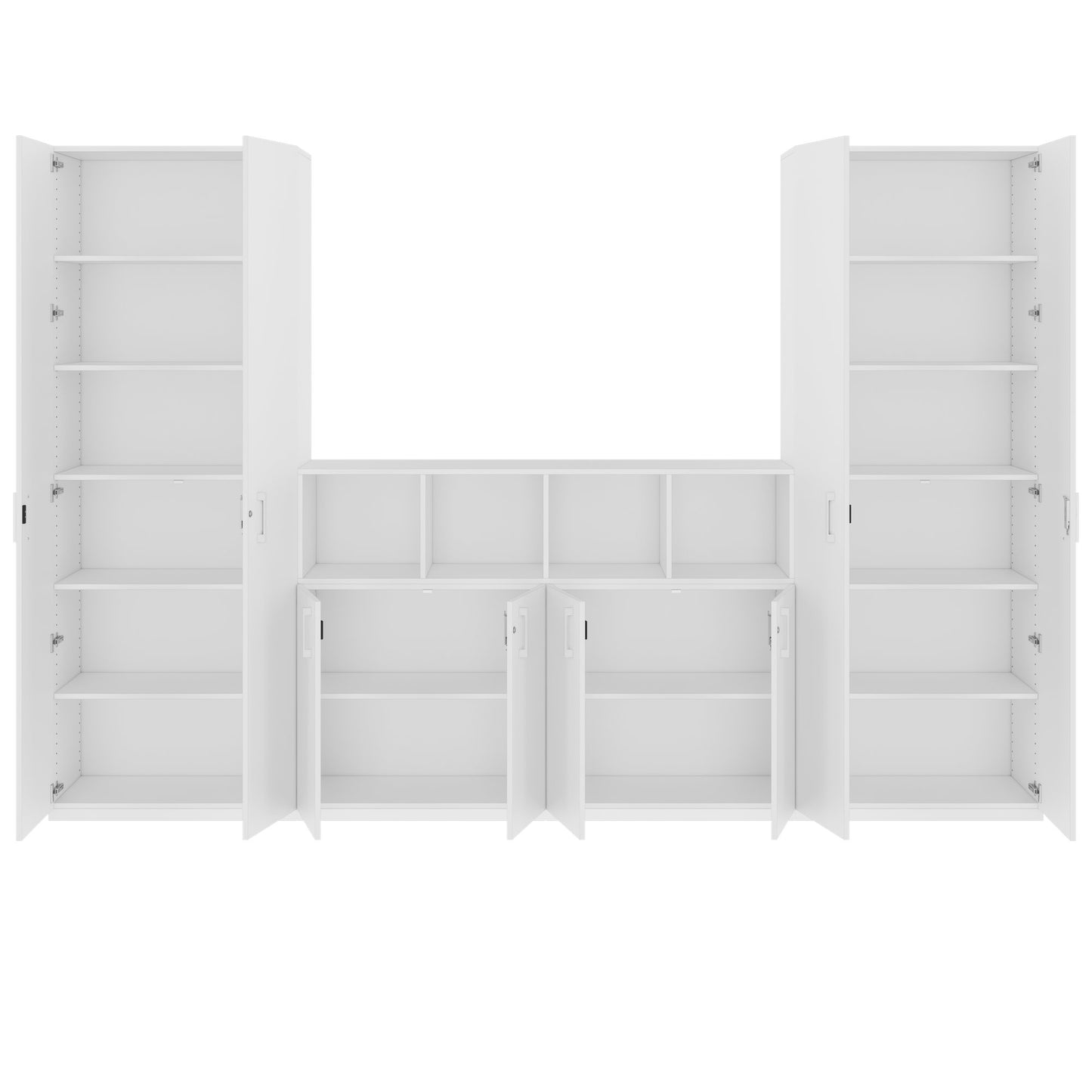 CHOICE Schrankwand | 6OH, 3200 x 2170 mm, Weiss