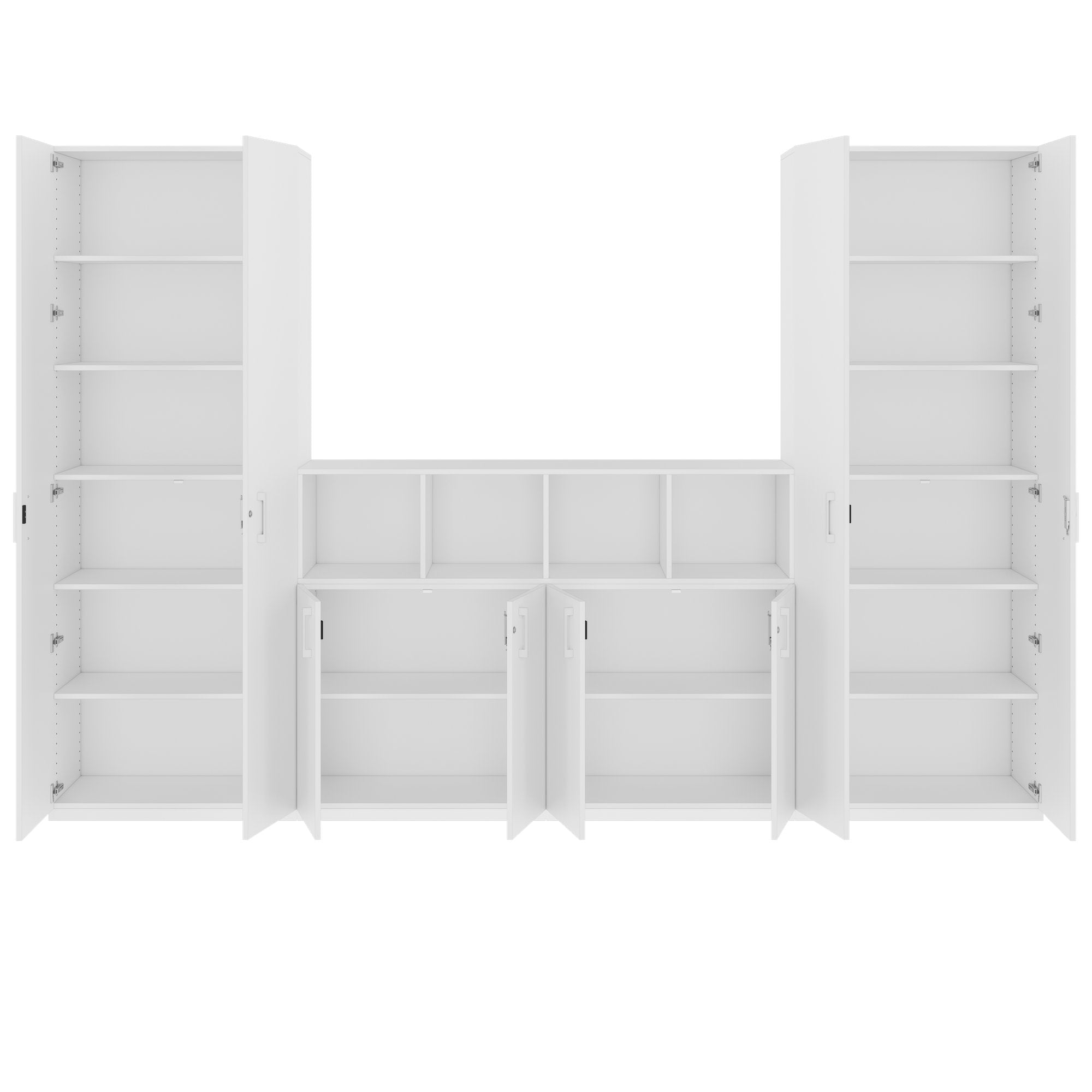 CHOICE Schrankwand | 6OH, 3200 x 2170 mm, Weiss