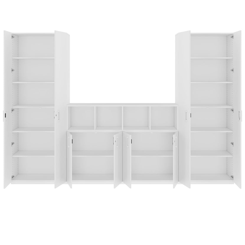 CHOICE Schrankwand | 6OH, 3200 x 2170 mm, Weiss