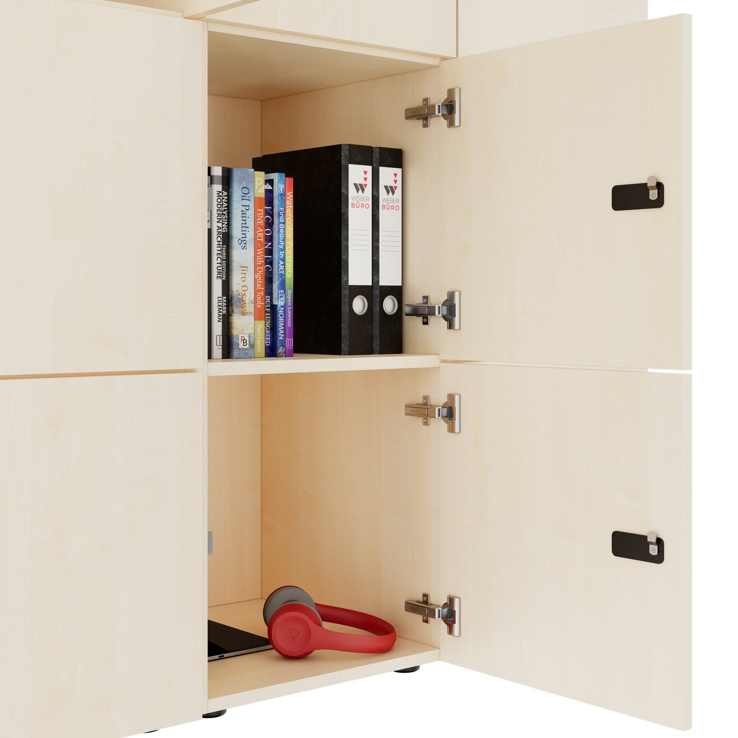 Armadietto CHOICE | 1353 x 1836 mm, 12 scomparti, acero