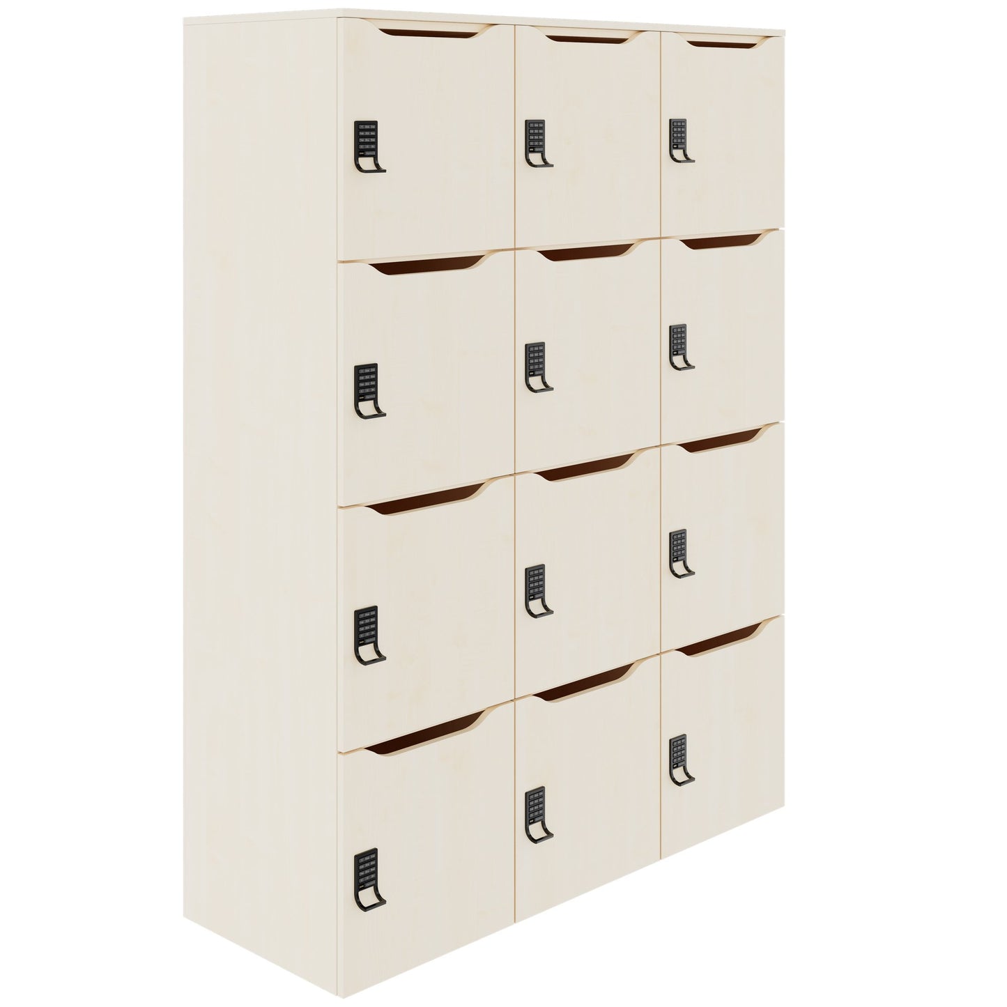 Armadietto CHOICE | 1353 x 1836 mm, 12 scomparti, acero