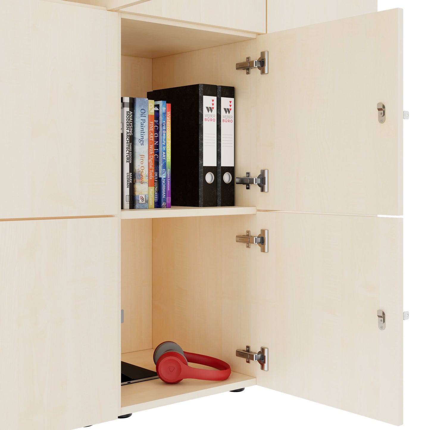 Armadietto CHOICE | 1353 x 1836 mm, 12 scomparti, acero