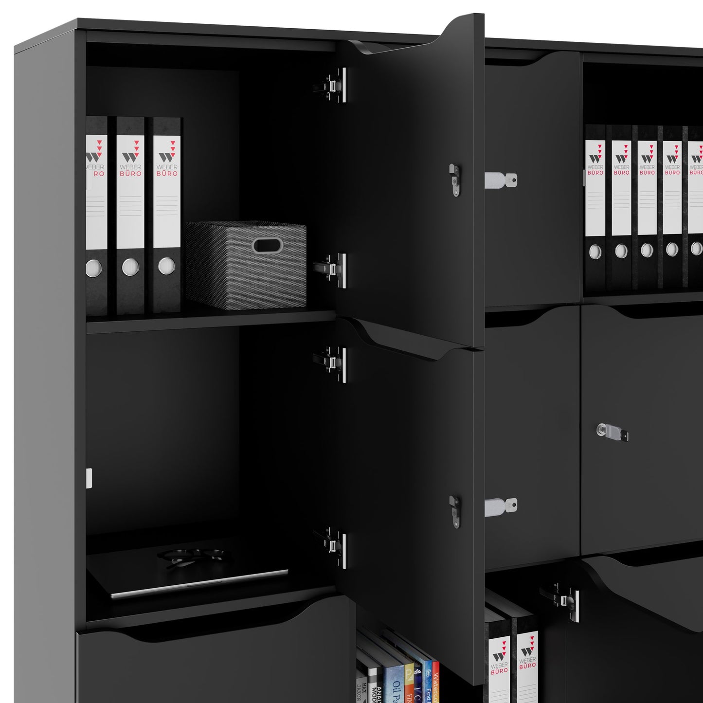 CHOICE Spind | 1353 x 1836 mm, 12 Schließfächer, Anthrazit