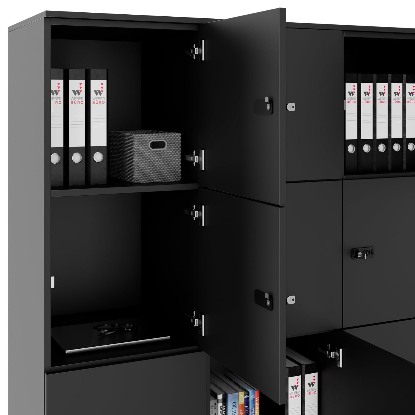 CHOICE Spind | 1353 x 1836 mm, 12 Schließfächer, Anthrazit